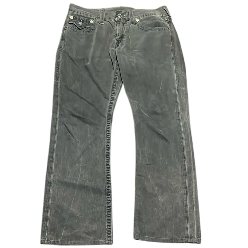 True Religion Size 32 Ricky Blue Gray Denim Jeans